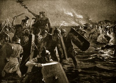 O ataque romano a Anglesey de John Harris Valda