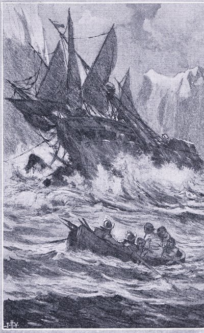 O Vittoria completou a primeira viagem ao redor do mundo em setembro de 1522, Newnes Pictorial Knowledge publicado por Newnes, c.1950s de John Harris Valda
