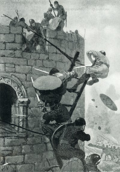 O cerco do Castelo de Carmarthen de John Harris Valda