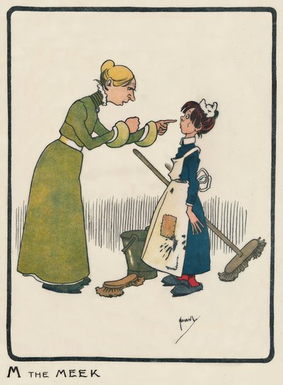 M the Meek - J. Hassall - desenho, 1903 de John Hassall