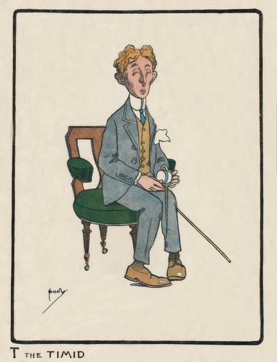T the Timid - J. Hassall - desenho, 1903 de John Hassall