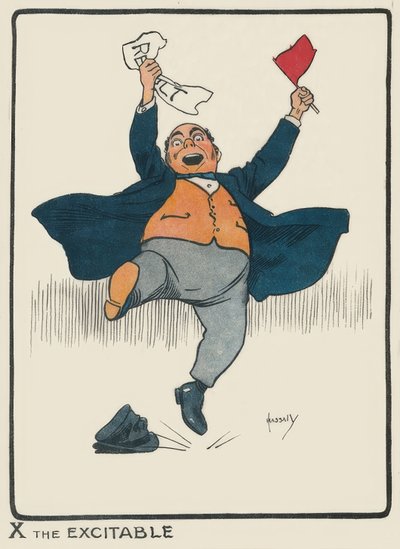 X the Excitable - J. Hassall - Zeichnung, 1903 de John Hassall