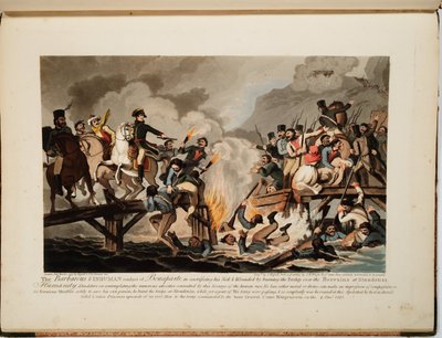 Exército francês atravessando o Berezina em novembro de 1812, 1813 de John Hassell