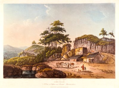 Fornos de cal. Uma vista em Clifton perto de Bristol, Gloucestershire, 1798. de John Hassell