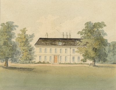 Casa paroquial do Rev. Drummond, 1823 (aguarela sobre papel) de John Hassell