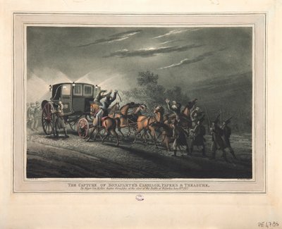 A captura do transporte, papéis e tesouros de Bonaparte pelo major Von Keller, 1816 de John Heaviside Clark