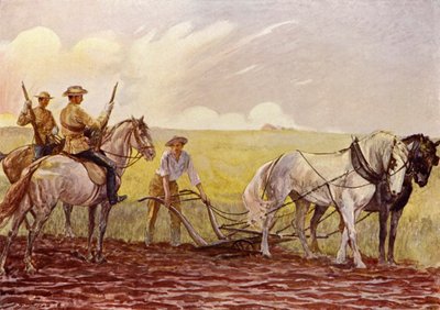 Polícia Montada no Canadá (cor litho) de John Henry Frederick (after) Bacon