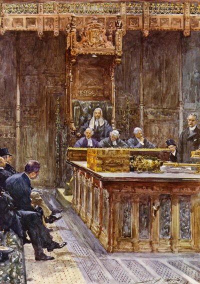 O orador da Câmara dos Comuns (cor litho) de John Henry Frederick (after) Bacon