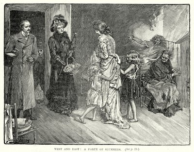 Ocidente e Oriente: Um grupo de vagabundos (gravura) de John Henry Frederick (after) Bacon