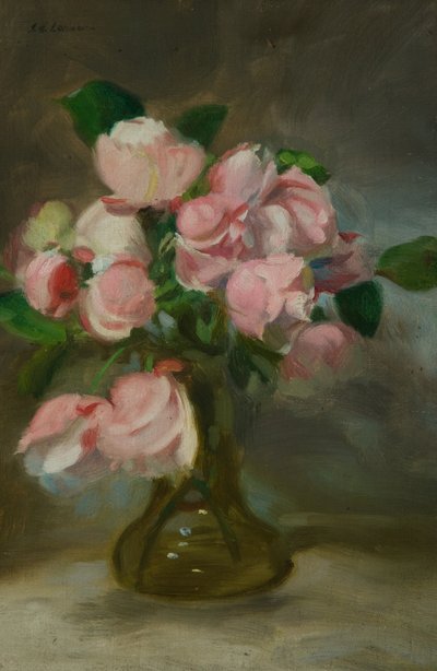 Ainda vida com um vaso de flores de John Henry Lorimer