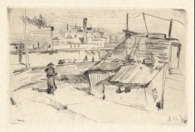 Barracos de Bridgeport de John Henry Twachtman