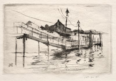 Passadiço, Bridgeport, Connecticut. de John Henry Twachtman