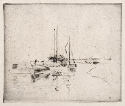 Perto de Dordrecht. de John Henry Twachtman
