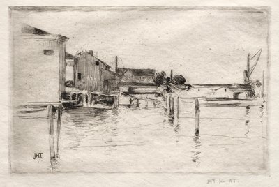 The Dock, Bridgeport, Connecticut de John Henry Twachtman