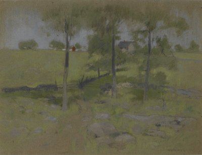 Três árvores, c.1888-95 de John Henry Twachtman