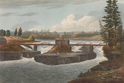 Glens Falls nº 6 do portfólio do rio Hudson, 1822. de John Hill