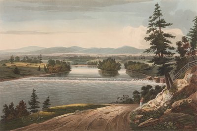 Vista perto de Sandy Hill nº 7 do portfólio do rio Hudson, 1822-23. de John Hill
