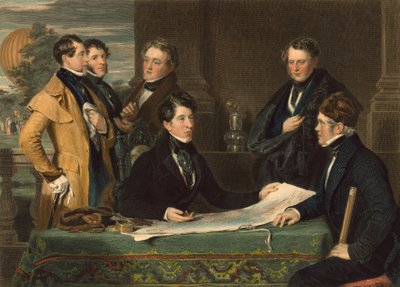 Uma consulta prévia a uma viagem aérea de Londres a Wellburg em Nassau no dia 7 de novembro de 1836, pub. 1843 de John Hollins