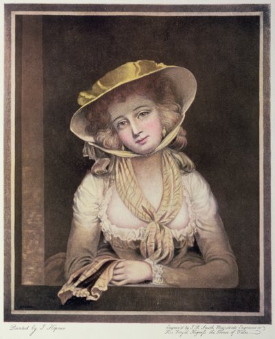 Retrato de Sophia Western, gravado por JR Smith, 18 de John Hoppner
