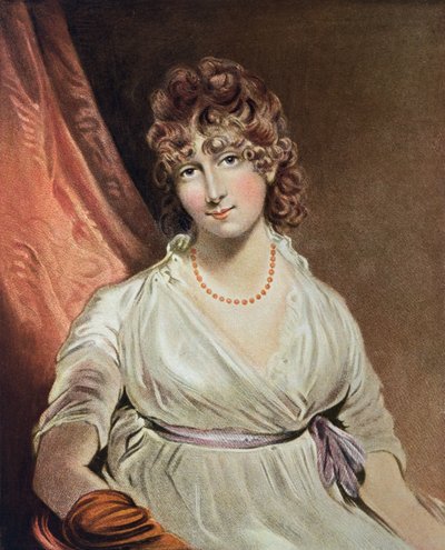 Retrato da Honorável Sra. Bouverie gravado por IR Smith (fl.1800-30) de John Hoppner