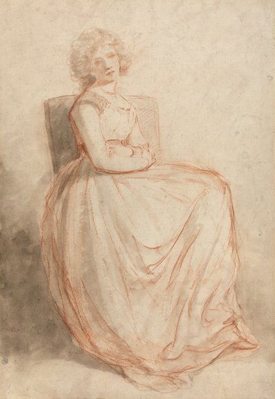 Estudo de uma mulher sentada de John Hoppner