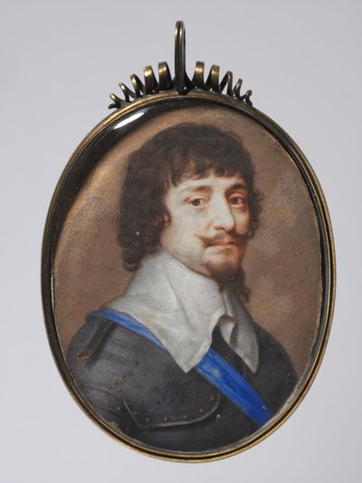 Retrato de Frederico V, eleitor Palatino, rei da Boêmia, década de 1630. de John Hoskins