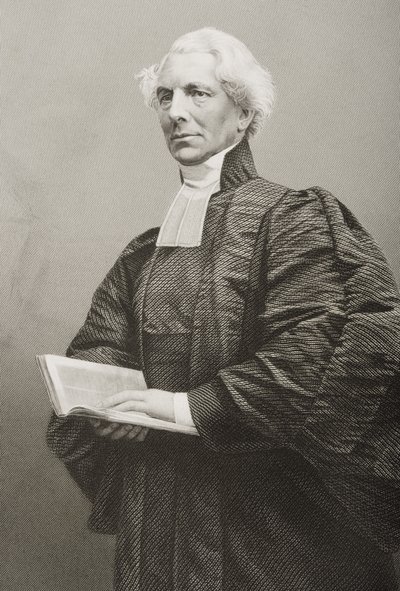 Hugh McNeile (1795-1879), gravado por DJ Pound a partir de uma fotografia, de "A Sala de Estar de Personagens Eminentes, Volume 2", publicado em Londres, 1860 de John Jabez Edwin Paisley Mayall