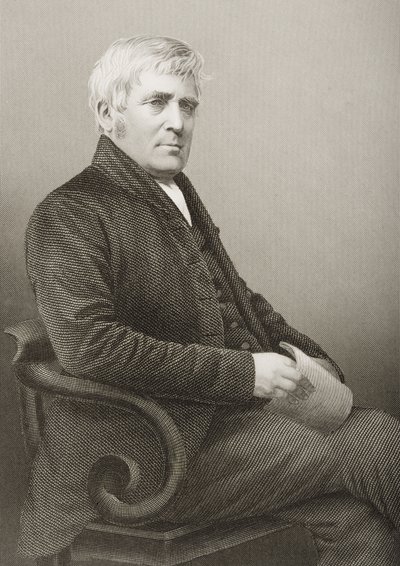 Joseph Sturge (1793-1859) gravado por DJ Pound a partir de uma fotografia, de &39;A Sala de Estar de Personagens Eminentes, Volume 2&39;, publicada em Londres, 1860 de John Jabez Edwin Paisley Mayall
