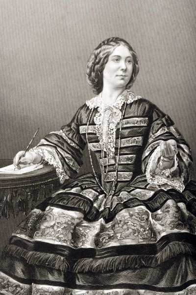 Miss Amy Sedgwick (1830-97) gravada por DJ Pound a partir de uma fotografia, de &39;The Drawing-Room of Eminent Personages, Volume 2&39;, publicada em Londres, 1860 de John Jabez Edwin Paisley Mayall