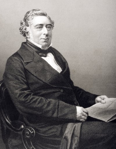 Robert Stephenson (1803-59), gravado por DJ Pound a partir de uma fotografia, de &39;A Sala de Estar de Personagens Eminentes, Volume 2&39;, publicado em Londres, 1860 de John Jabez Edwin Paisley Mayall