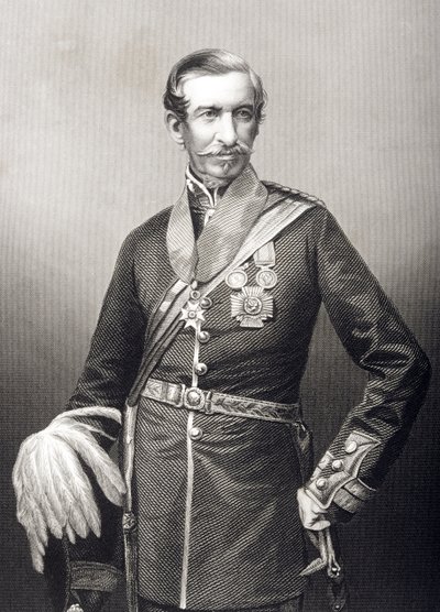 Sir Archdale Wilson (1803-74), gravado por DJ Pound de uma fotografia, de &39;A Sala de Estar de Personagens Eminentes, Volume 2&39;, publicado em Londres, 1860 de John Jabez Edwin Paisley Mayall