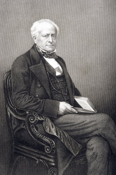 Sir Fitzroy Kelly (1796-1880), gravado por DJ Pound de uma fotografia, de &39;A Sala de Estar de Personagens Eminentes, Volume 2&39;, publicado em Londres, 1860 de John Jabez Edwin Paisley Mayall