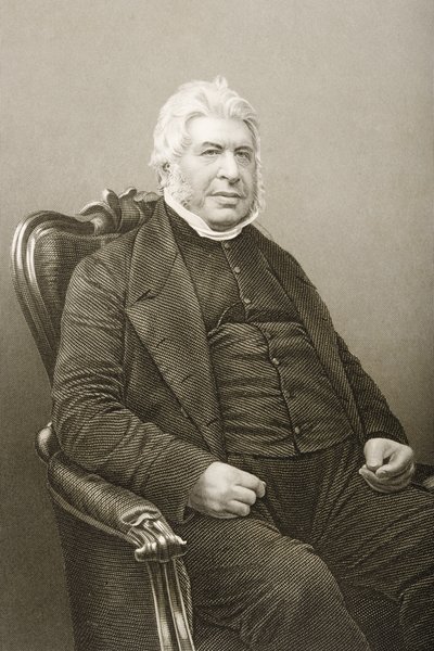 Walter Farquhar Hook (1798-1875) gravado por DJ Pound de uma fotografia, de &39;A Sala de Estar de Personagens Eminentes, Volume 2&39;, publicado em Londres, 1860 de John Jabez Edwin Paisley Mayall