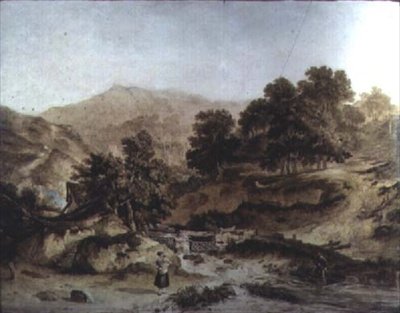 Paisagem galesa de John James Chalon