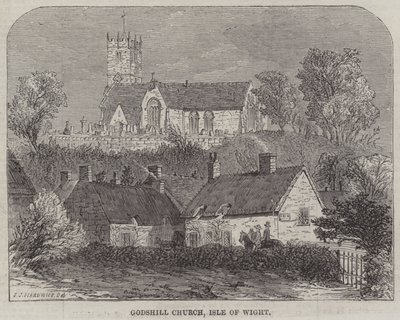Igreja Godshill, Ilha de Wight de John Jessop Hardwick