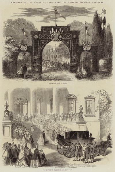 Casamento do conde de Paris com a princesa Isabelle d&39;Orleans de John Jessop Hardwick