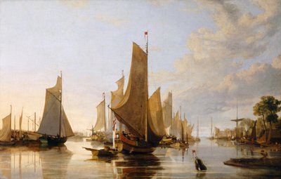 The Yarmouth Water Frolic, c.1821 (óleo sobre tela) de John & John Berney (1794 1842) Crome