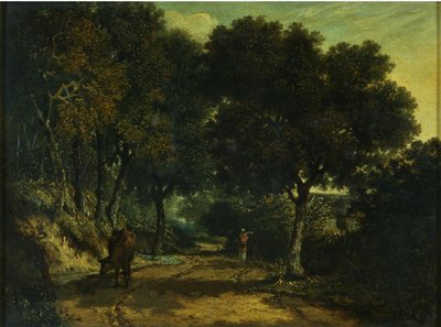Uma estrada rural com sombra de John Joseph Cotman