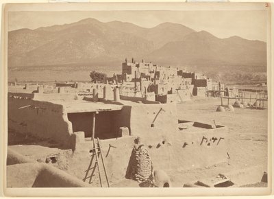 North Taos Pueblo, Novo México de John K. Hillers