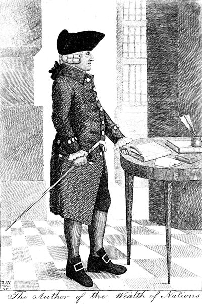 Adam Smith 1723-1790, filósofo e economista escocês, 1790 de John Kay