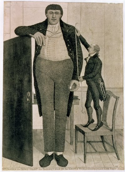 Sr. O&39;Brien, o Gigante Irlandês, o Homem Mais Alto do Mundo Conhecido, com quase nove pés de altura, 1803 de John Kay