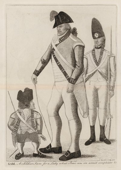 Sam McDonald, soldado escocês e homem forte conhecido como Big Sam (gravura) de John Kay