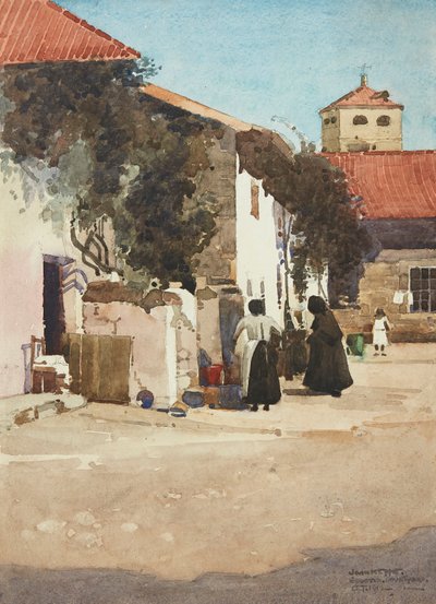 Pátio de Segóvia (aquarela) de John Keppie