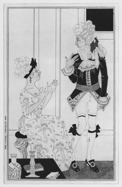 Ilustração de William Congreve (litho) de John Kettelwell