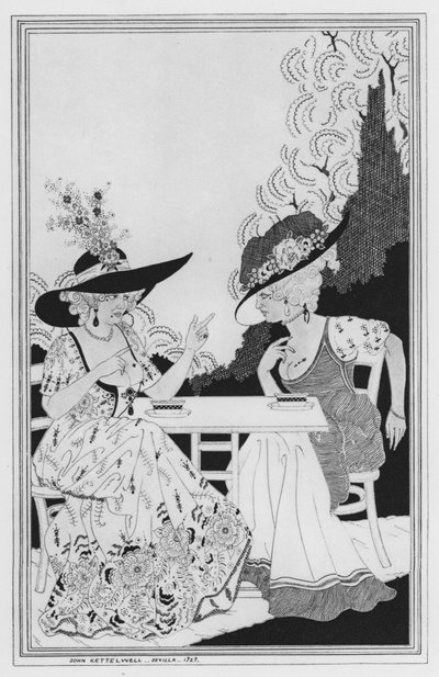 Ilustração de The Way of the World de William Congreve (litho) de John Kettelwell