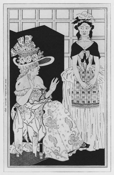 Ilustração de The Way of the World por William Congreve (litho) de John Kettelwell
