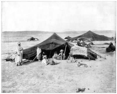 Acampamento de caravanas, deserto do Saara, final do século XIX de John L. Stoddard