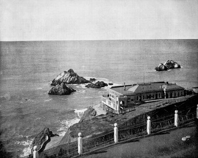 Cliff House e Seal Rocks, Golden Gate, Califórnia, EUA, 1893. de John L. Stoddard
