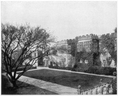 Haddon Hall perto de Bakewell, Derbyshire, Inglaterra, final do século XIX. de John L. Stoddard