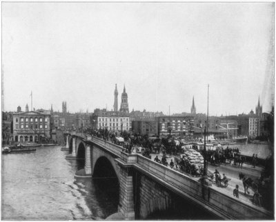 Ponte de Londres, Londres, final do século XIX de John L. Stoddard
